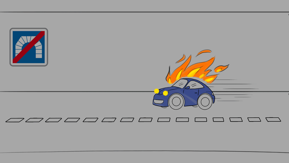 voiture en feu tunnel voiture en feu tunnel